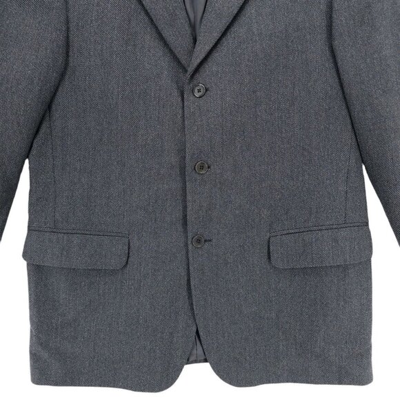 JOHN VARVATOS Gray Diagonal Stripe Blazer Sport Coat Made in ITALY Est. Size 44 - Picture 3 of 10
